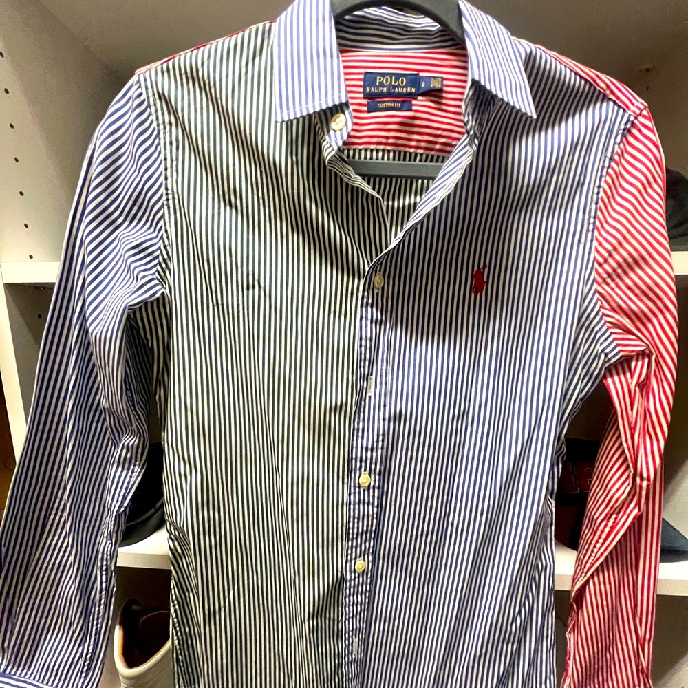 Multi-colored Ralph Lauren custom fit blouse